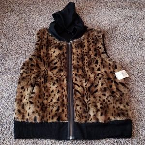 Miss Me Leopard Hooded Vest